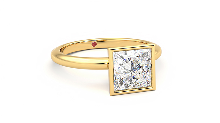Taylor & Hart Purity Princess Engagement Ring 360 degree image 4