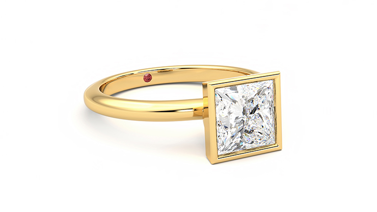 Taylor & Hart Purity Princess Engagement Ring 360 degree image 5