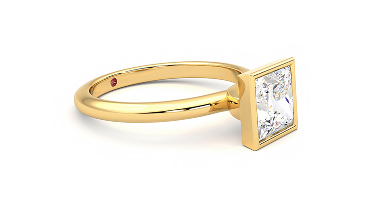 Taylor & Hart Purity Princess Engagement Ring 360 degree image 7