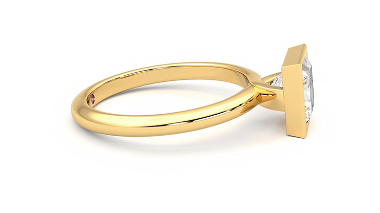 Taylor & Hart Purity Princess Engagement Ring 360 degree image 9