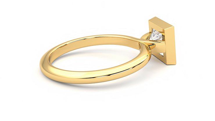 Taylor & Hart Purity Princess Engagement Ring 360 degree image 11