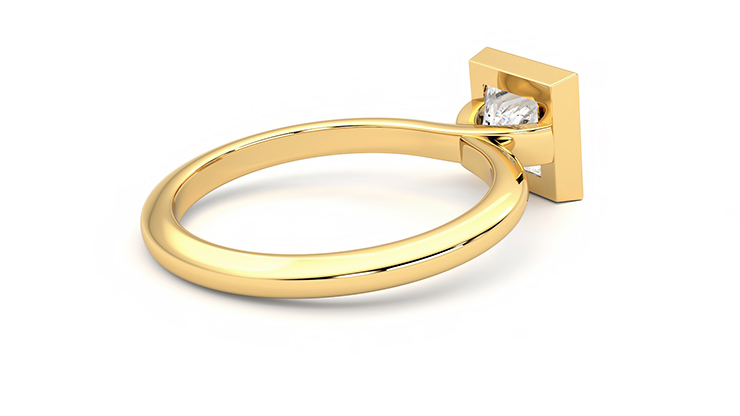 Taylor & Hart Purity Princess Engagement Ring 360 degree image 12