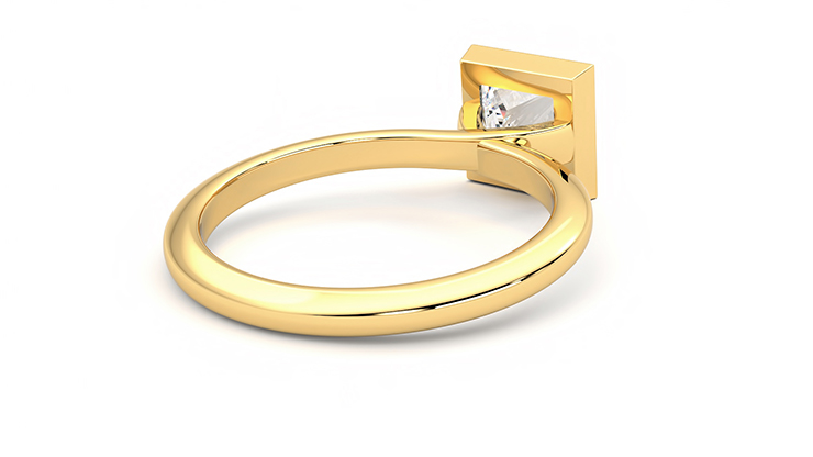 Taylor & Hart Purity Princess Engagement Ring 360 degree image 13