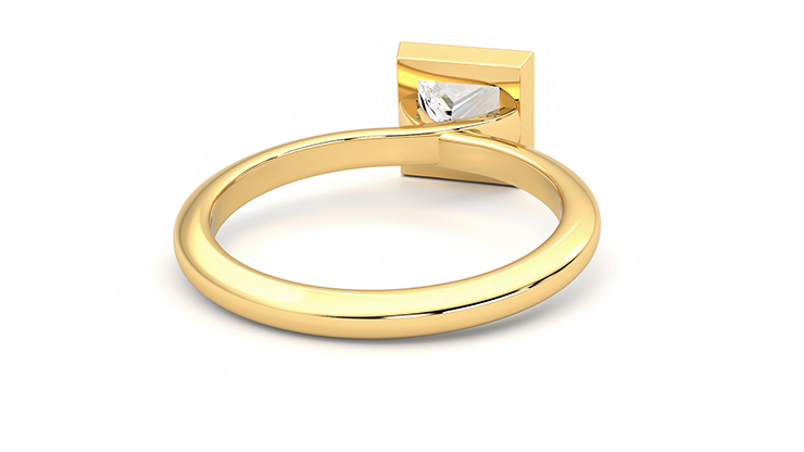 Taylor & Hart Purity Princess Engagement Ring 360 degree image 14