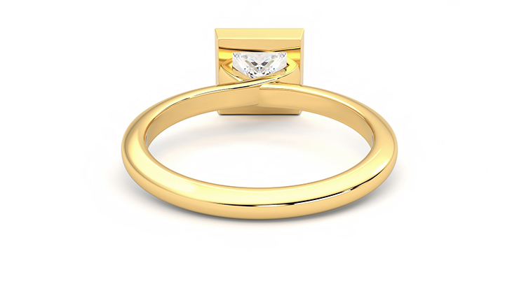 Taylor & Hart Purity Princess Engagement Ring 360 degree image 15