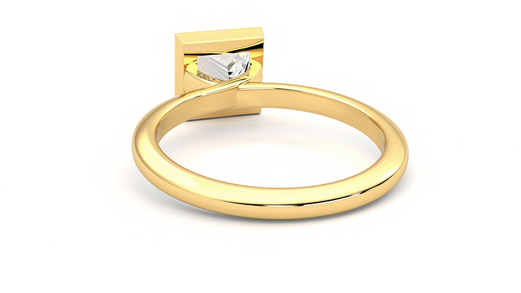Taylor & Hart Purity Princess Engagement Ring 360 degree image 16