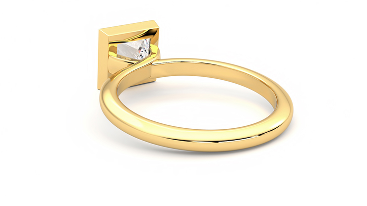 Taylor & Hart Purity Princess Engagement Ring 360 degree image 17