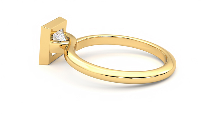 Taylor & Hart Purity Princess Engagement Ring 360 degree image 19