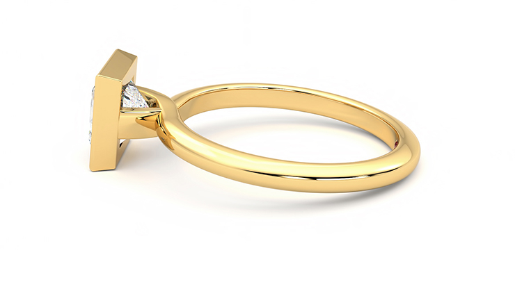 Taylor & Hart Purity Princess Engagement Ring 360 degree image 20