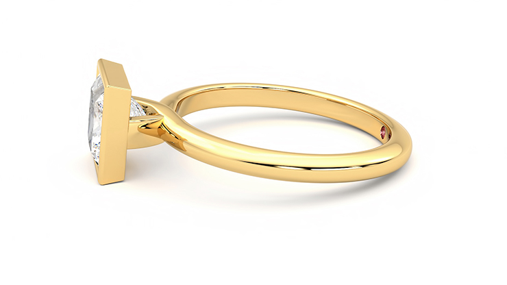 Taylor & Hart Purity Princess Engagement Ring 360 degree image 21