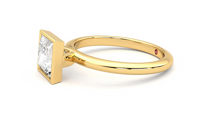 Taylor & Hart Purity Princess Engagement Ring 360 degree image 22