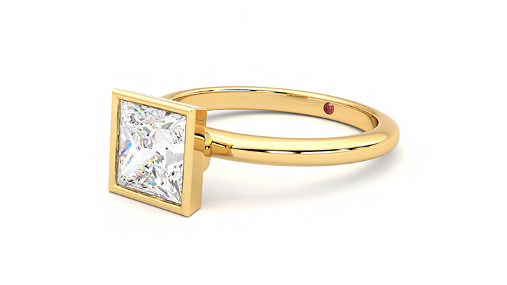 Taylor & Hart Purity Princess Engagement Ring 360 degree image 24