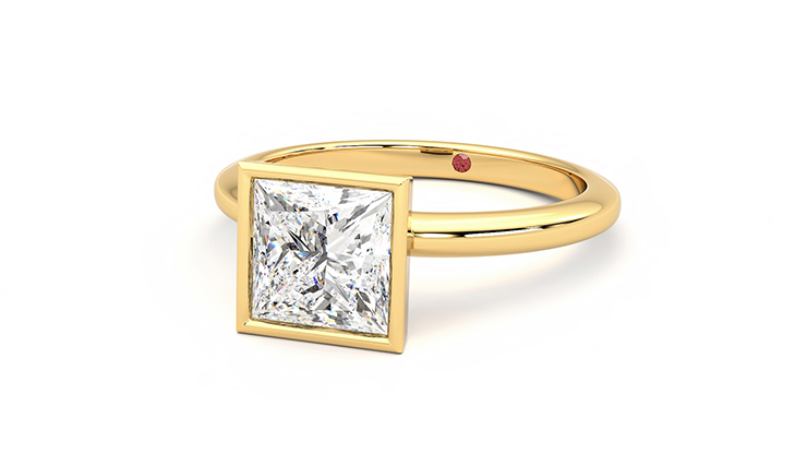 Taylor & Hart Purity Princess Engagement Ring 360 degree image 26