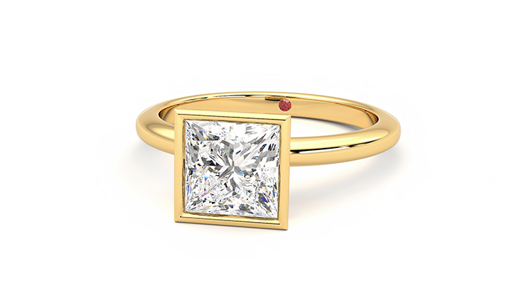 Taylor & Hart Purity Princess Engagement Ring 360 degree image 27