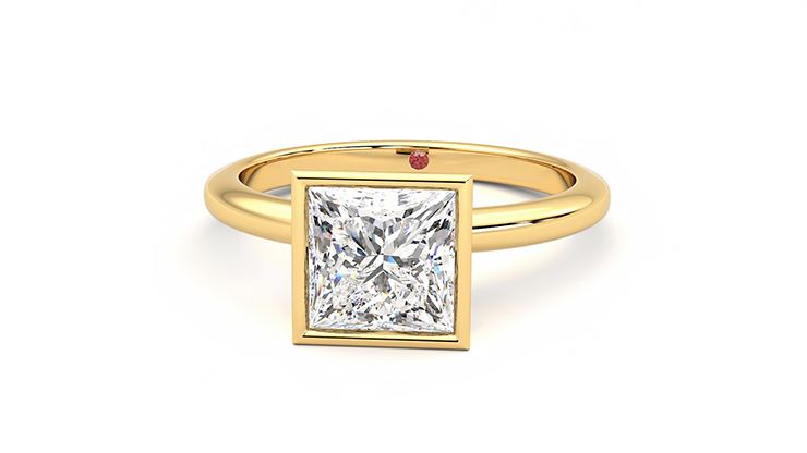 Taylor & Hart Purity Princess Engagement Ring 360 degree image 28