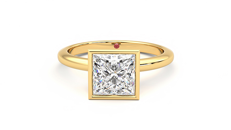 Taylor & Hart Purity Princess Engagement Ring 360 degree image 29