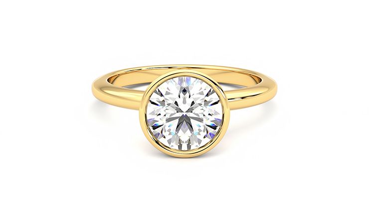 Taylor & Hart Purity Round Engagement Ring 360 degree image 0