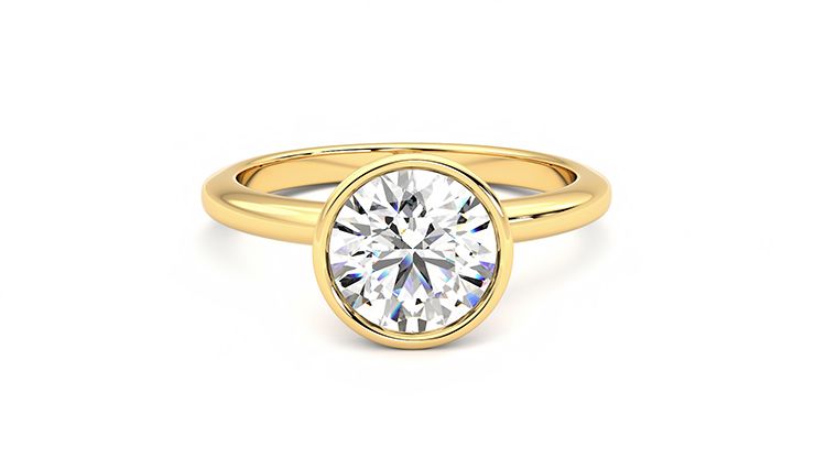 Taylor & Hart Purity Round Engagement Ring 360 degree image 1