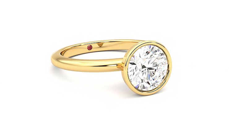 Taylor & Hart Purity Round Engagement Ring 360 degree image 5