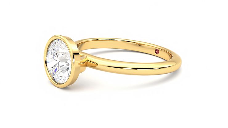 Taylor & Hart Purity Round Engagement Ring 360 degree image 23