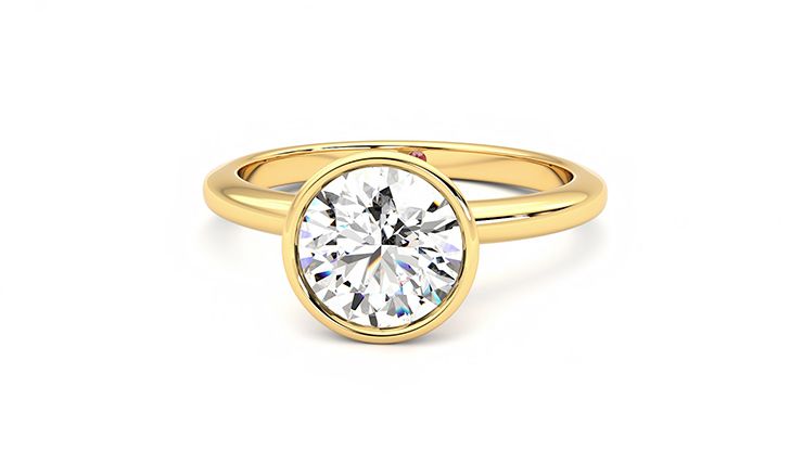 Taylor & Hart Purity Round Engagement Ring 360 degree image 28