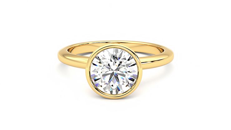 Taylor & Hart Purity Round Engagement Ring 360 degree image 29