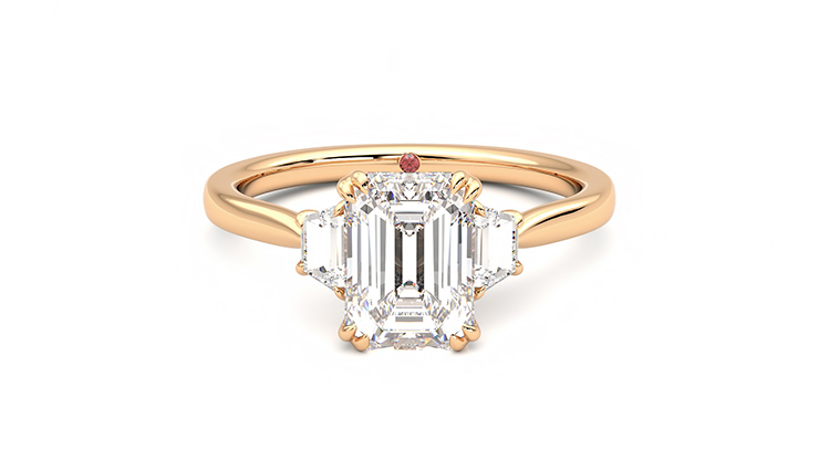 Taylor & Hart Reverie Emerald Engagement Ring 360 degree image 0