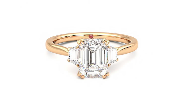 Taylor & Hart Reverie Emerald Engagement Ring 360 degree image 1