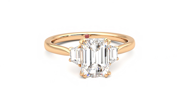 Taylor & Hart Reverie Emerald Engagement Ring 360 degree image 2