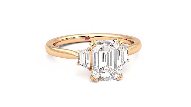 Taylor & Hart Reverie Emerald Engagement Ring 360 degree image 3