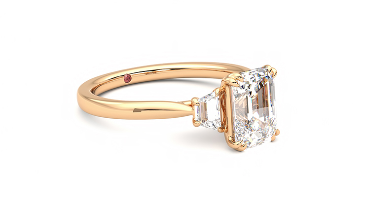 Taylor & Hart Reverie Emerald Engagement Ring 360 degree image 6