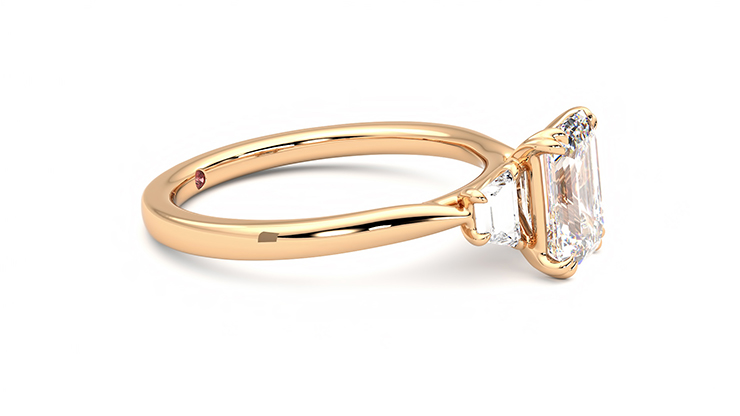 Taylor & Hart Reverie Emerald Engagement Ring 360 degree image 8