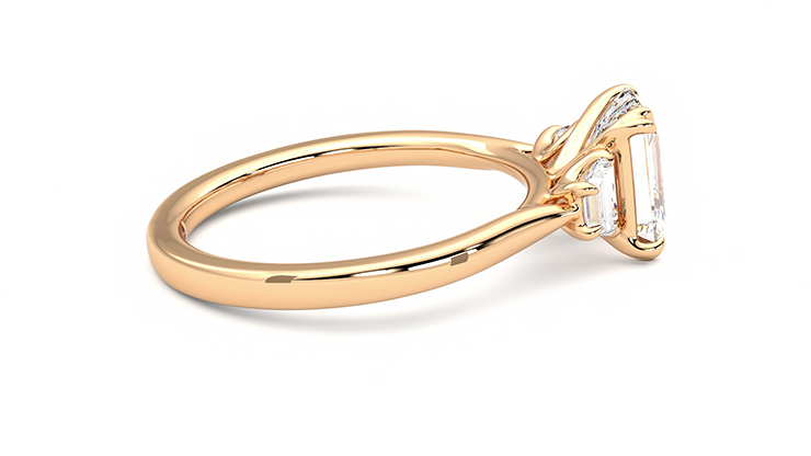 Taylor & Hart Reverie Emerald Engagement Ring 360 degree image 10