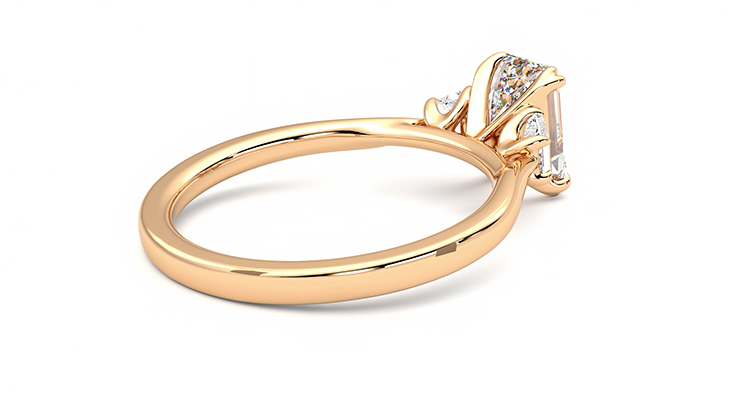 Taylor & Hart Reverie Emerald Engagement Ring 360 degree image 12