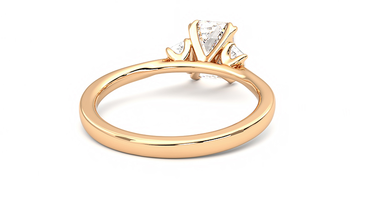 Taylor & Hart Reverie Emerald Engagement Ring 360 degree image 14