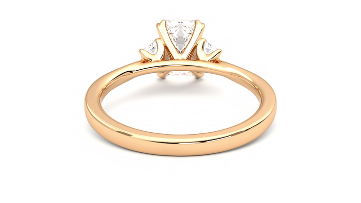 Taylor & Hart Reverie Emerald Engagement Ring 360 degree image 15