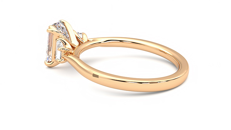 Taylor & Hart Reverie Emerald Engagement Ring 360 degree image 19
