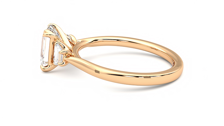 Taylor & Hart Reverie Emerald Engagement Ring 360 degree image 20