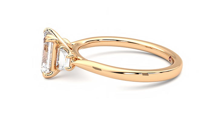 Taylor & Hart Reverie Emerald Engagement Ring 360 degree image 21