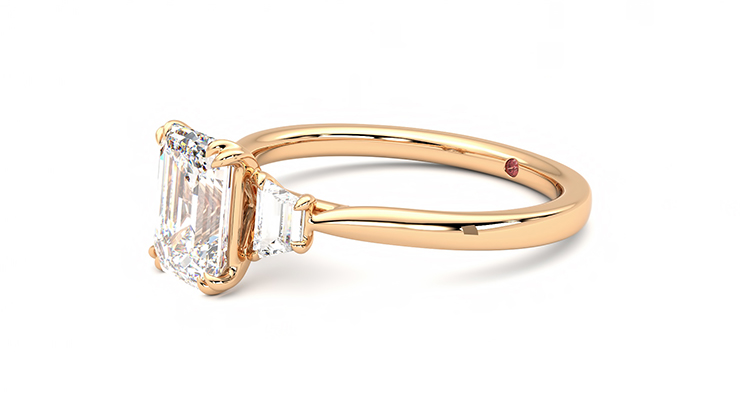 Taylor & Hart Reverie Emerald Engagement Ring 360 degree image 23