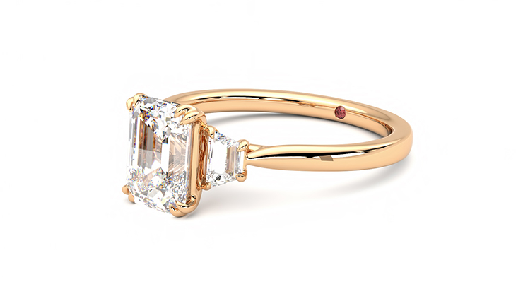 Taylor & Hart Reverie Emerald Engagement Ring 360 degree image 24