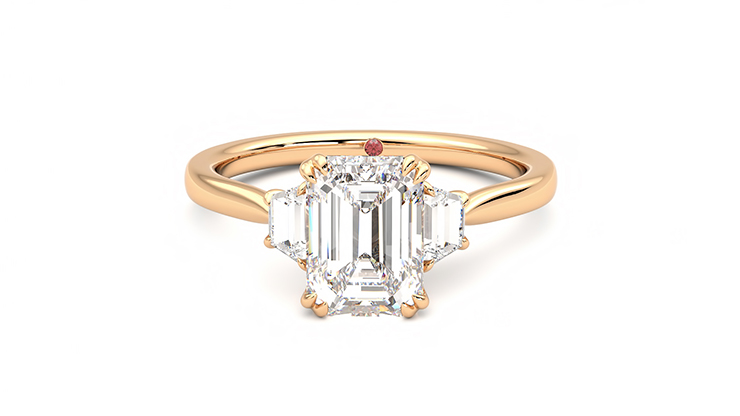 Taylor & Hart Reverie Emerald Engagement Ring 360 degree image 29