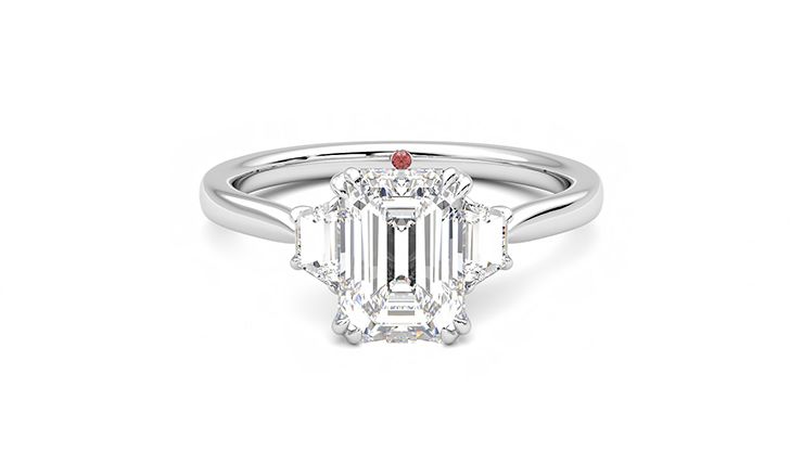 Taylor & Hart Reverie Emerald Engagement Ring 360 degree image 0