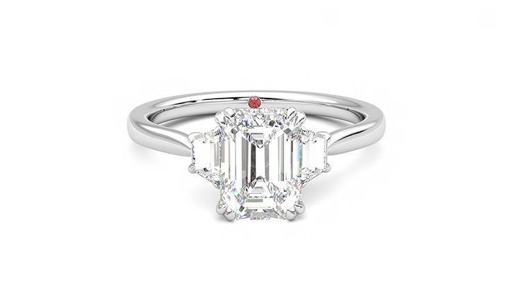 Taylor & Hart Reverie Emerald Engagement Ring 360 degree image 1