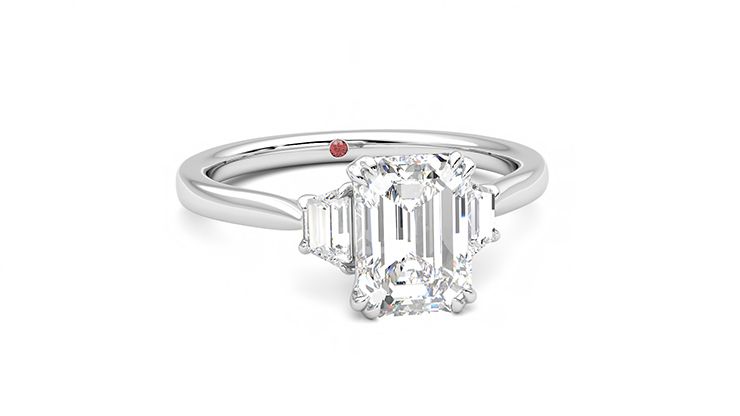 Taylor & Hart Reverie Emerald Engagement Ring 360 degree image 3