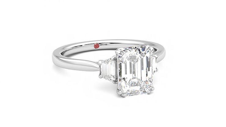 Taylor & Hart Reverie Emerald Engagement Ring 360 degree image 4