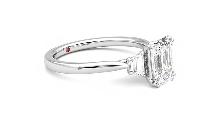 Taylor & Hart Reverie Emerald Engagement Ring 360 degree image 7