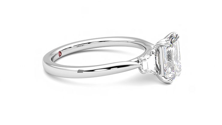 Taylor & Hart Reverie Emerald Engagement Ring 360 degree image 8