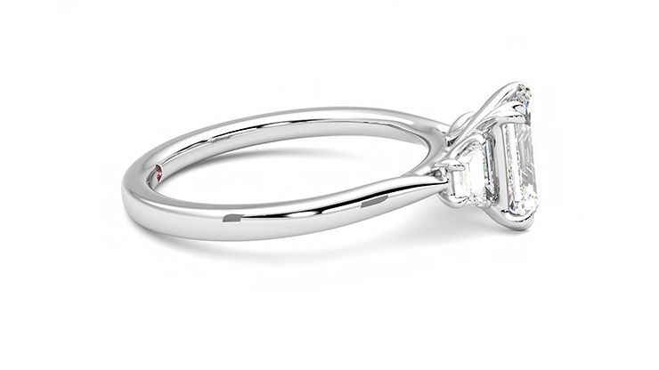 Taylor & Hart Reverie Emerald Engagement Ring 360 degree image 9