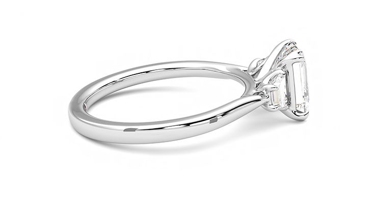 Taylor & Hart Reverie Emerald Engagement Ring 360 degree image 10